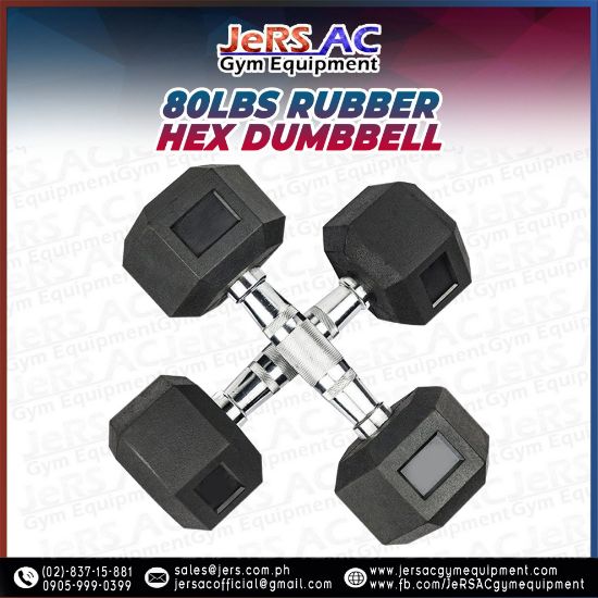 Picture of 80lbs Hex Dumbbell Pair