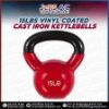 Picture of 15lbs Vinyl Coated Iron Kettlebell