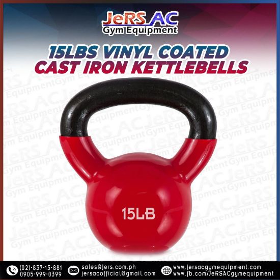 Picture of 15lbs Vinyl Coated Iron Kettlebell