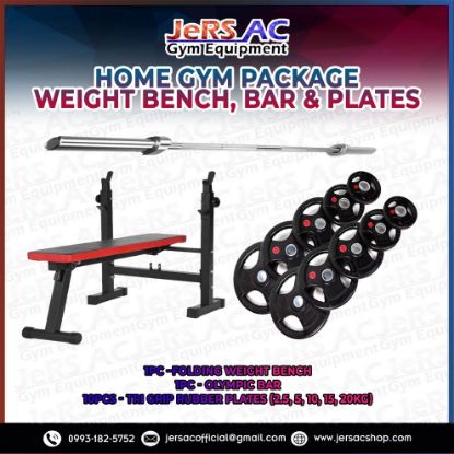 Picture of Weight Bench, Bar & Plates